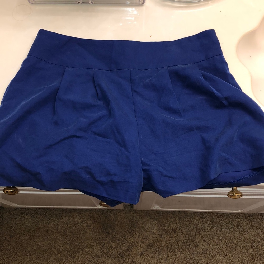 Blue Fabric Shorts